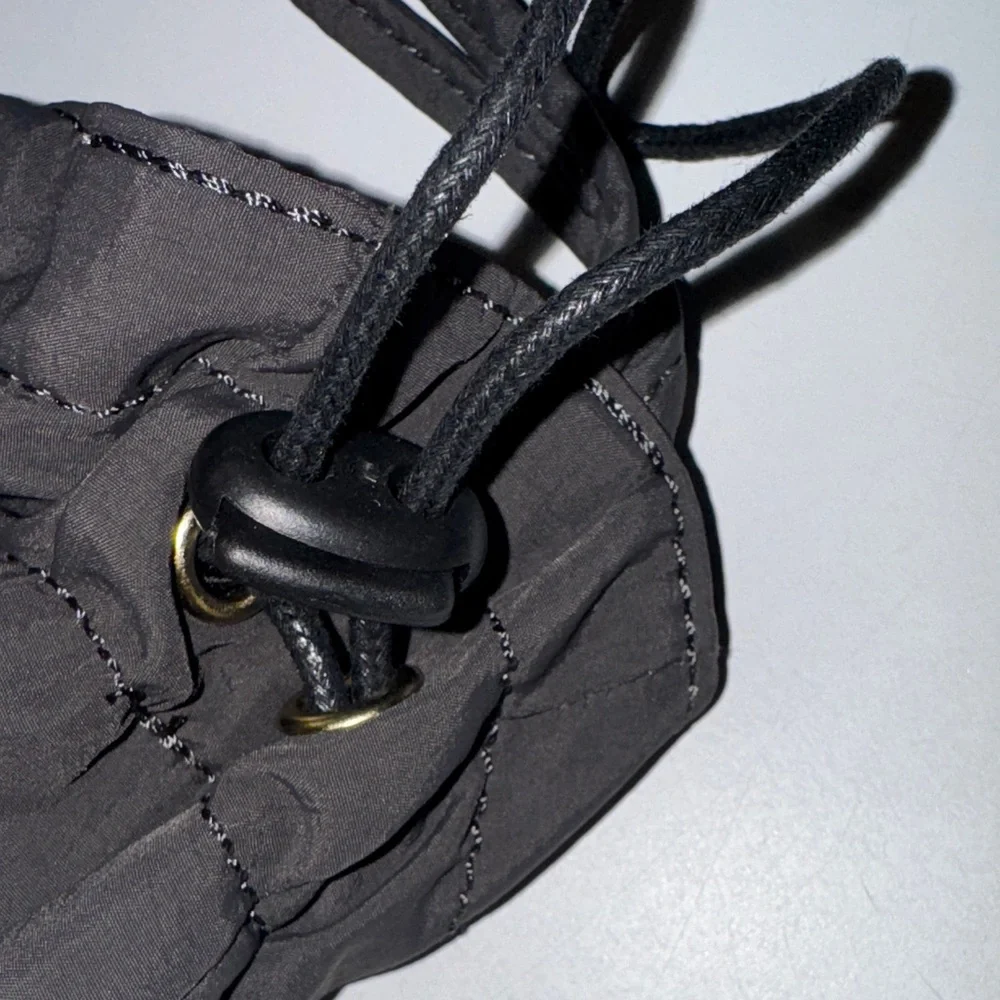 Charcoal BooHoo‎ Drawstring Adjustable Slouchy Shoulder Bag